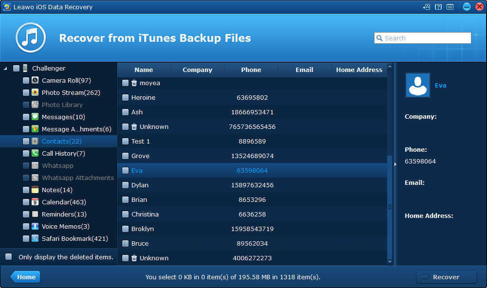 LEAW iOS Data Recovery Small Screenshot 2